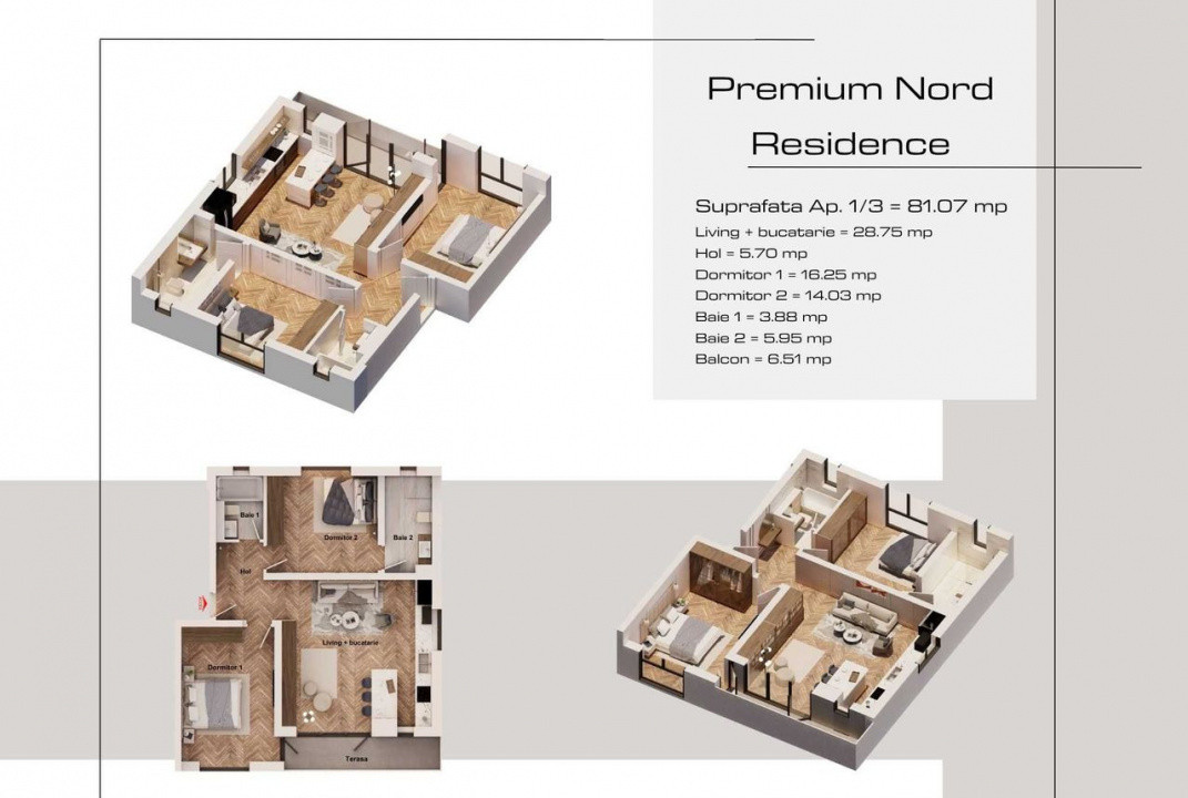 Apartament Nou 3 Camere, Zona Torontalului, Etaj 1