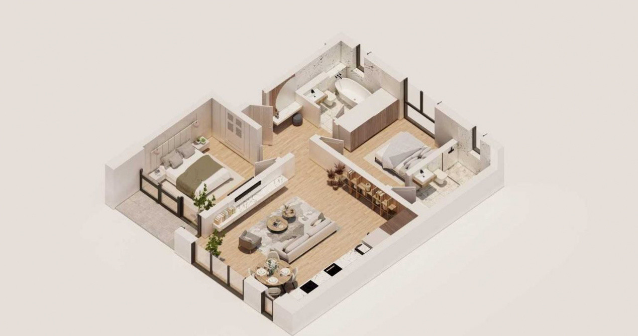 Apartament Nou 3 Camere, Zona Torontalului, Etaj 1